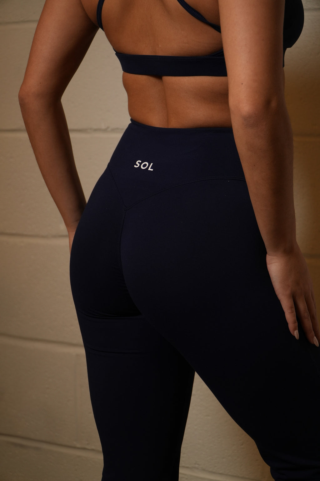 GODDESS FLARE PANTS NAVY